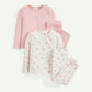 Baby Girl Snug Fit Pajamas and Top (2 Pc Set)
