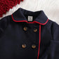Girl Navy Long Sleeve Jacket & Dress Set.