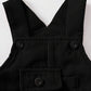 2pcs Baby Boy Black And White Striped Outfit.
