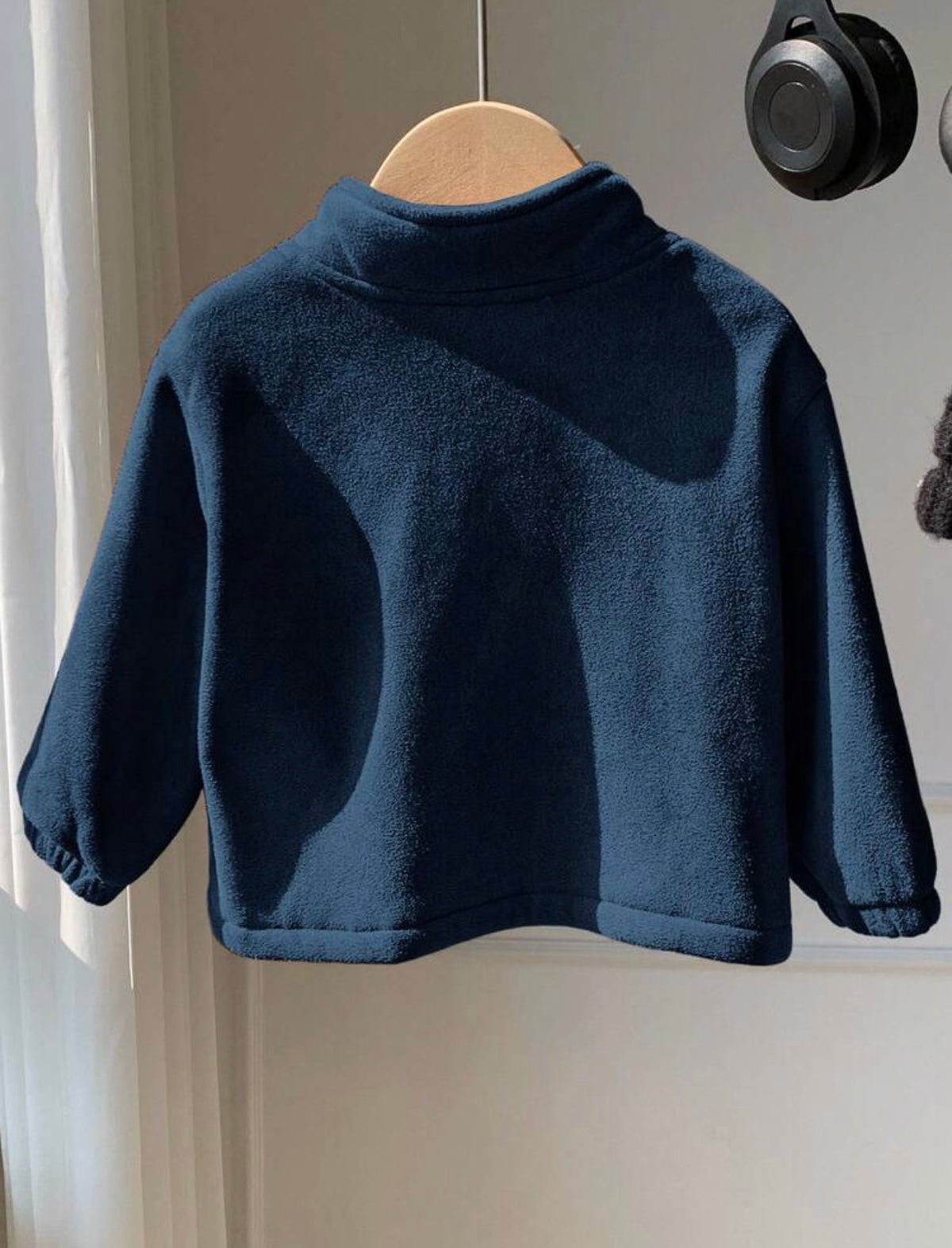 Boy Suede Thermal Lined Stand Collar, Zip Up Jacket Only.