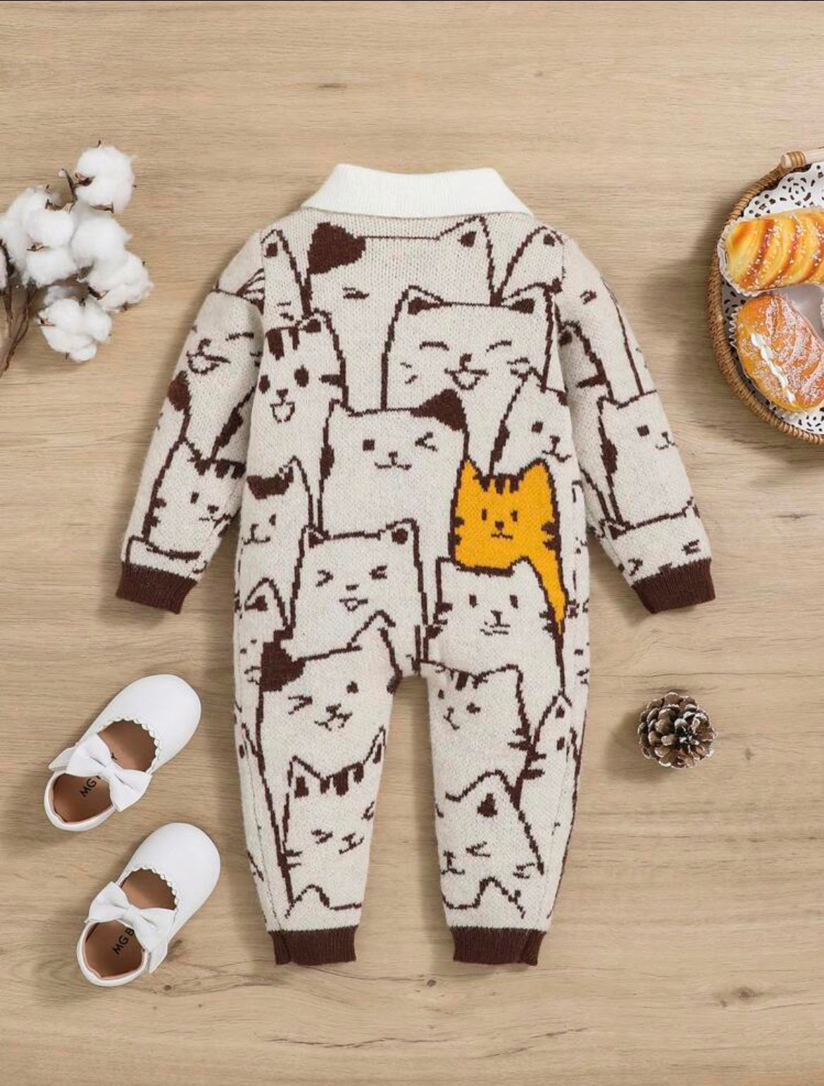 2pcs Baby Girl Knit Jumpsuit