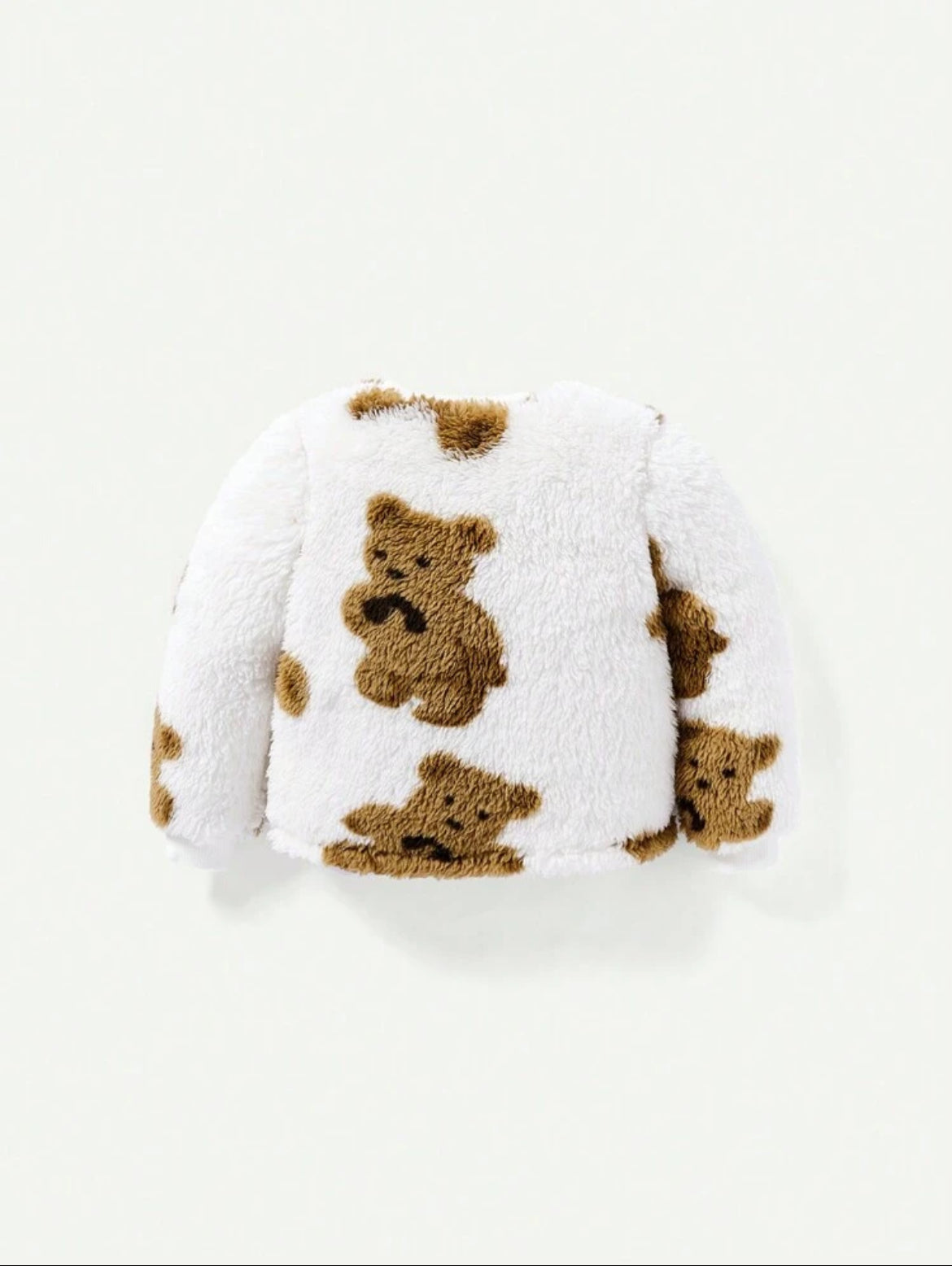 Cozy Pixies Baby Girl/Boy Bear Print Teddy Sweatshirt & Pants.