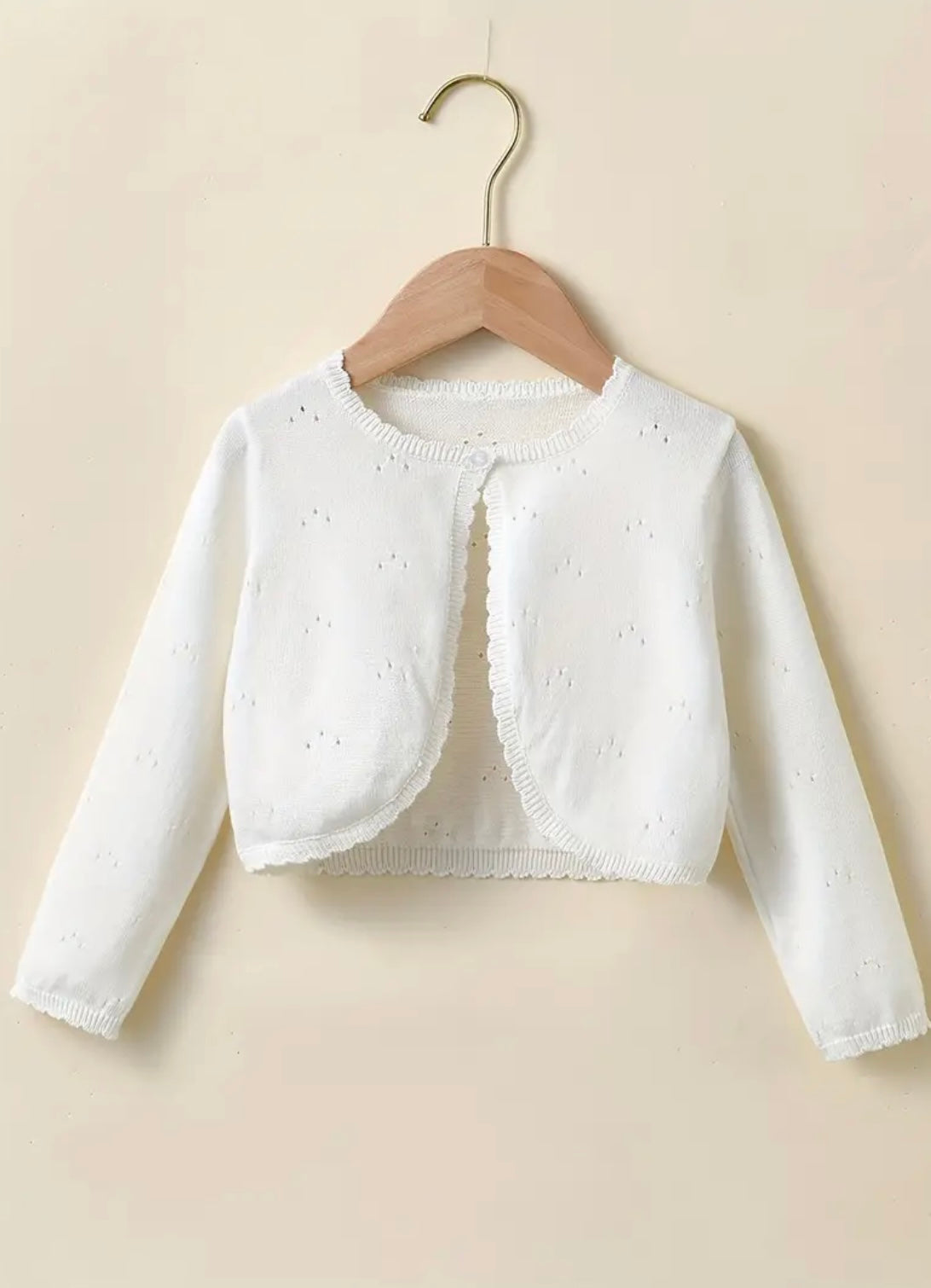 Knitted Cotton Cardigan For Girls.