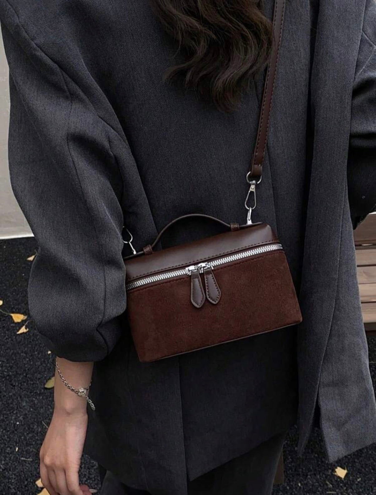 Suede Crossbody Bag