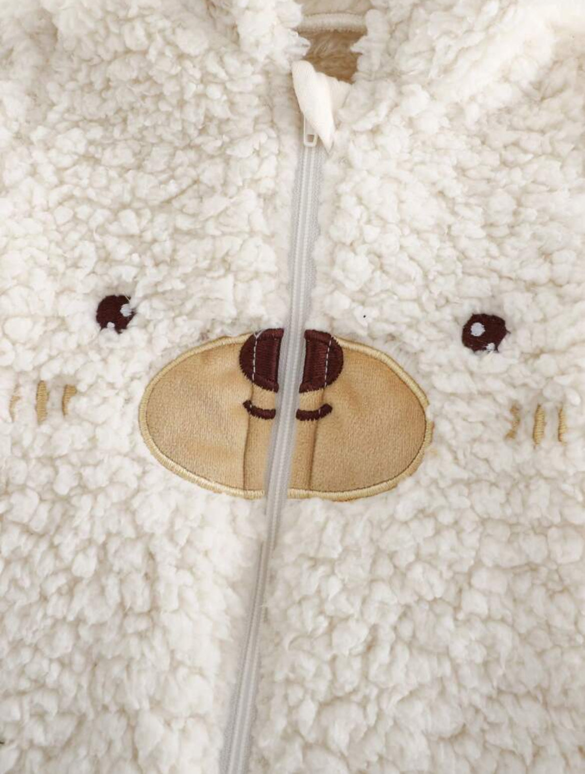 Baby Boy/Girl Teddy Bear Pattern Hooded Thicken Long Sleeve Romper