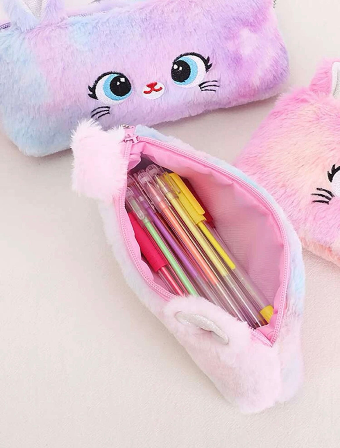 1 Pc Cartoon Cat Embroidered Random Pencil Case