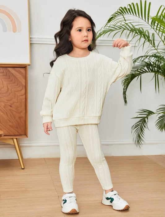 Toddler Girl Drop Shoulder Top & Leggings