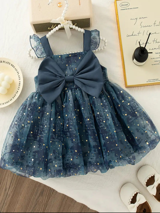 Tulle Sheer Strapless Ruffle Dress
