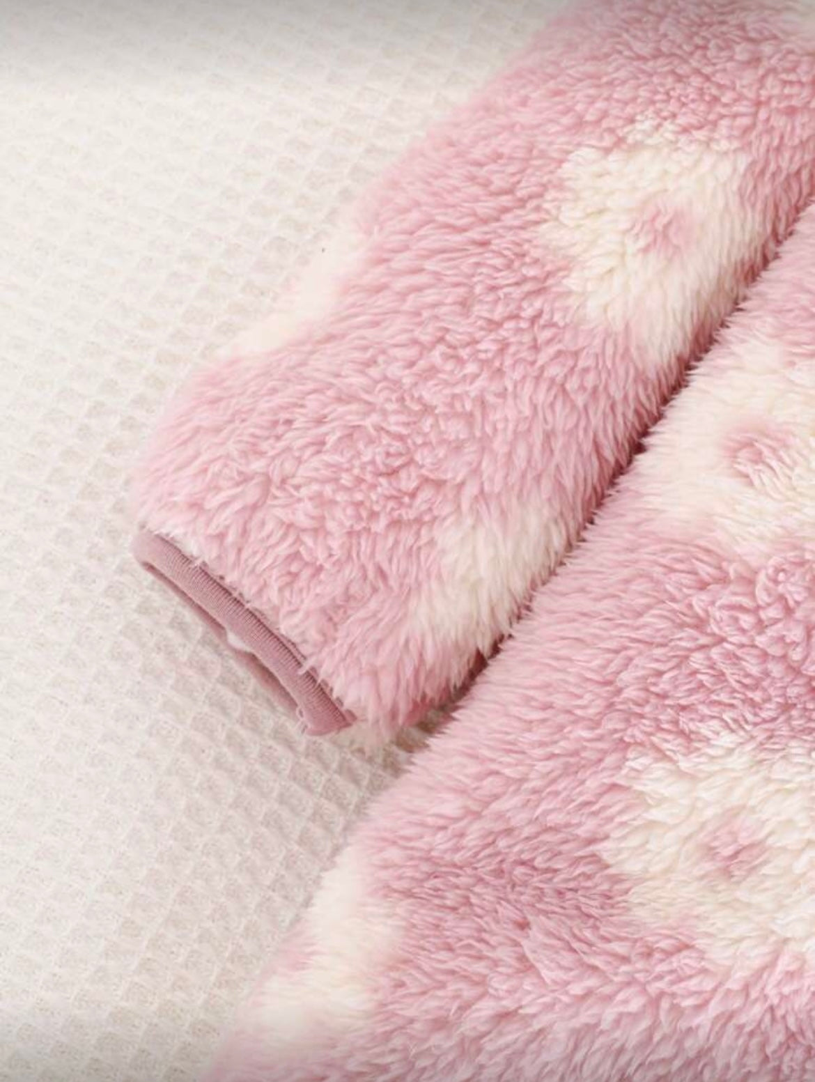 Baby Girl Floral Printed Thickened Knit Soft Hooded Jumpsuit