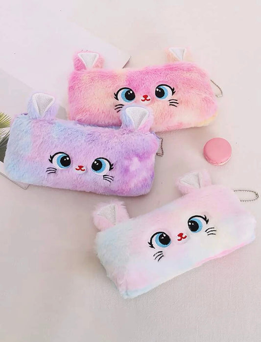 1 Pc Cartoon Cat Embroidered Random Pencil Case