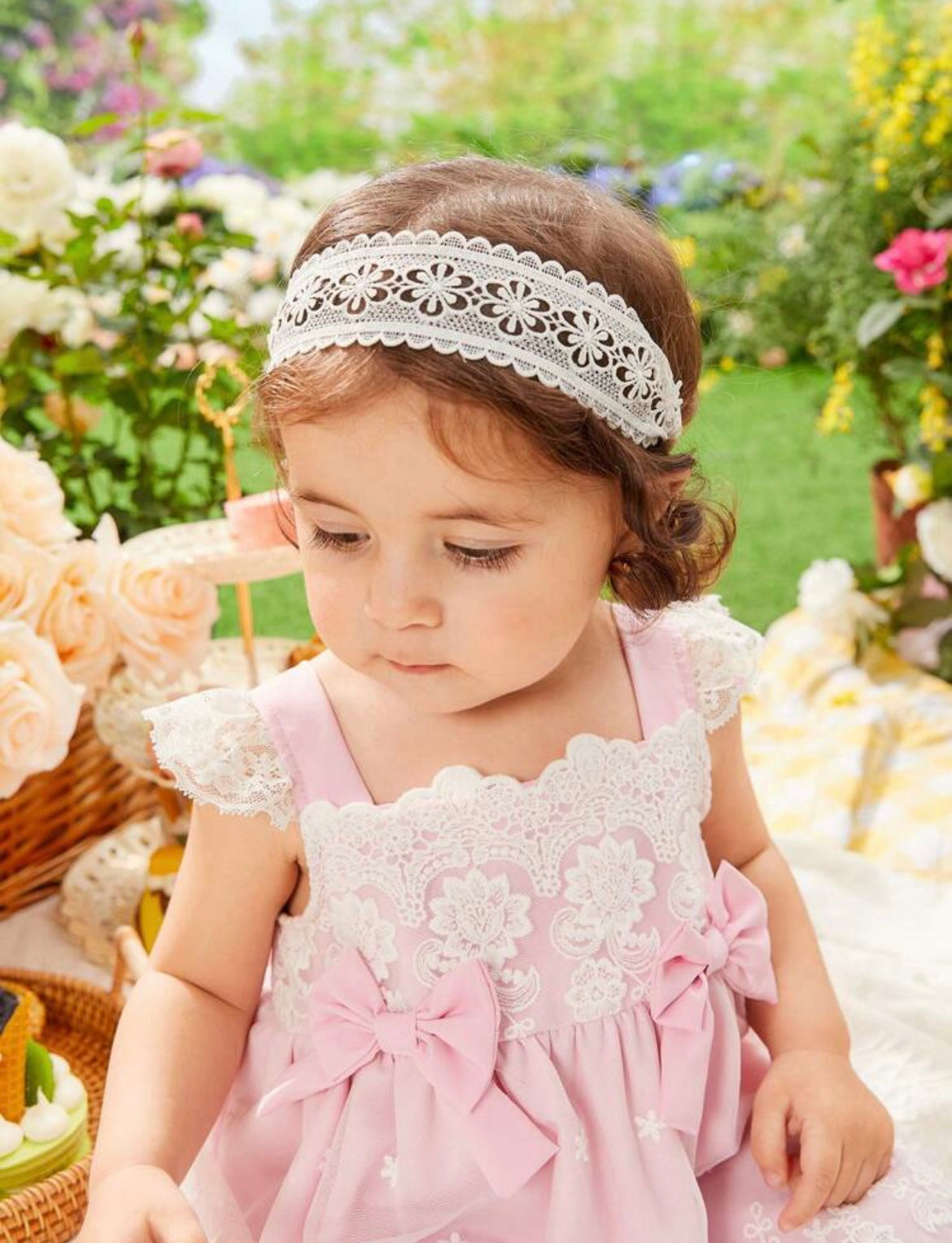 3Pc Baby Girl Floral Detail Hair Band