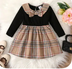 Baby Girl Plaid Long Sleeve Dress