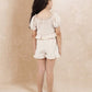 SUMWON Girls Puff Sleeve Two- Piece Set.