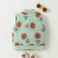 Toddler Boys' Warm Padded Vest With Sun Pattern.