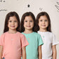 SUMWON Girls Butterfly Logo T-Shirts ,3-Pack Bundle Set.