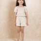 SUMWON Girls Puff Sleeve Two- Piece Set.