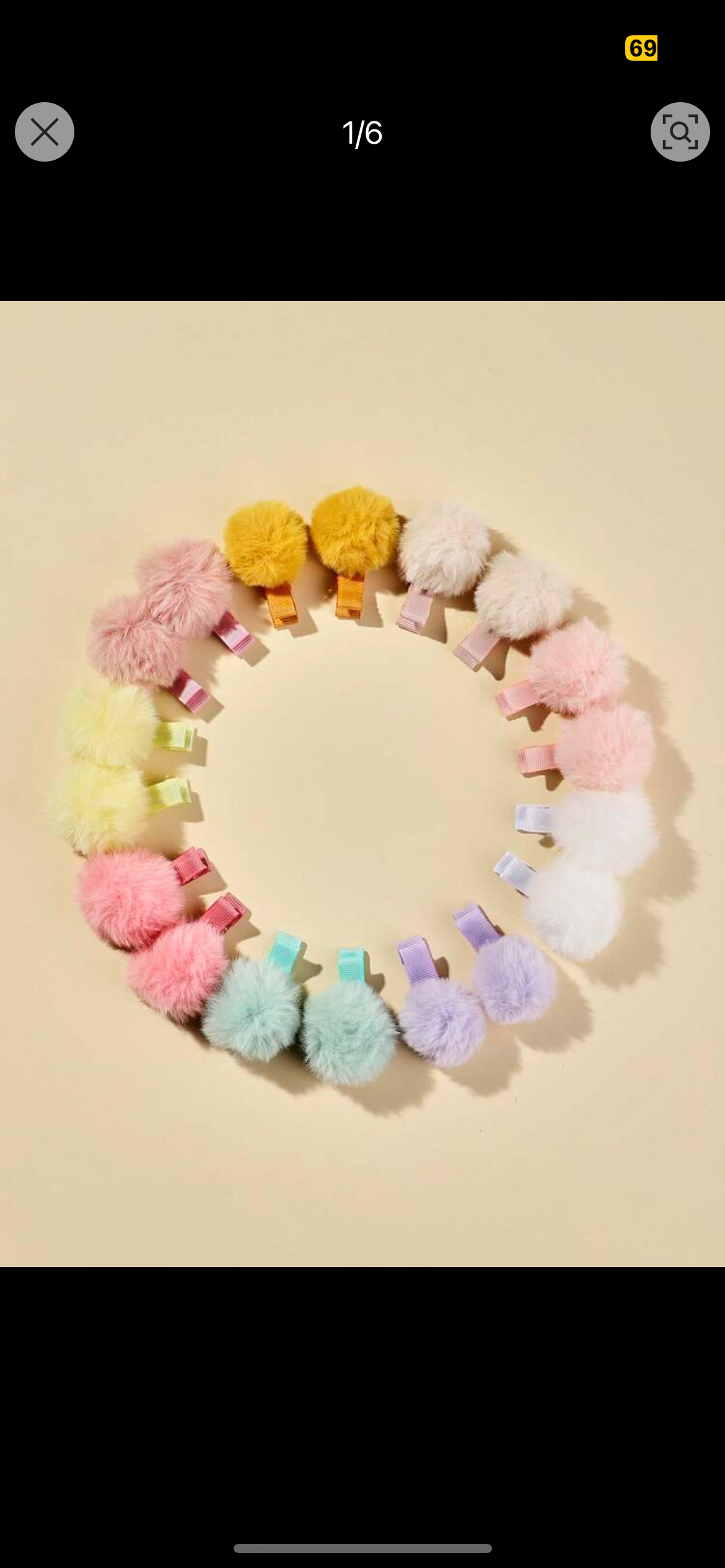 18Pcs Baby PomPom Decor Hair Clips.