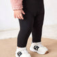Baby Girls' Elastic Waist Solid Color Knit Casual Pants