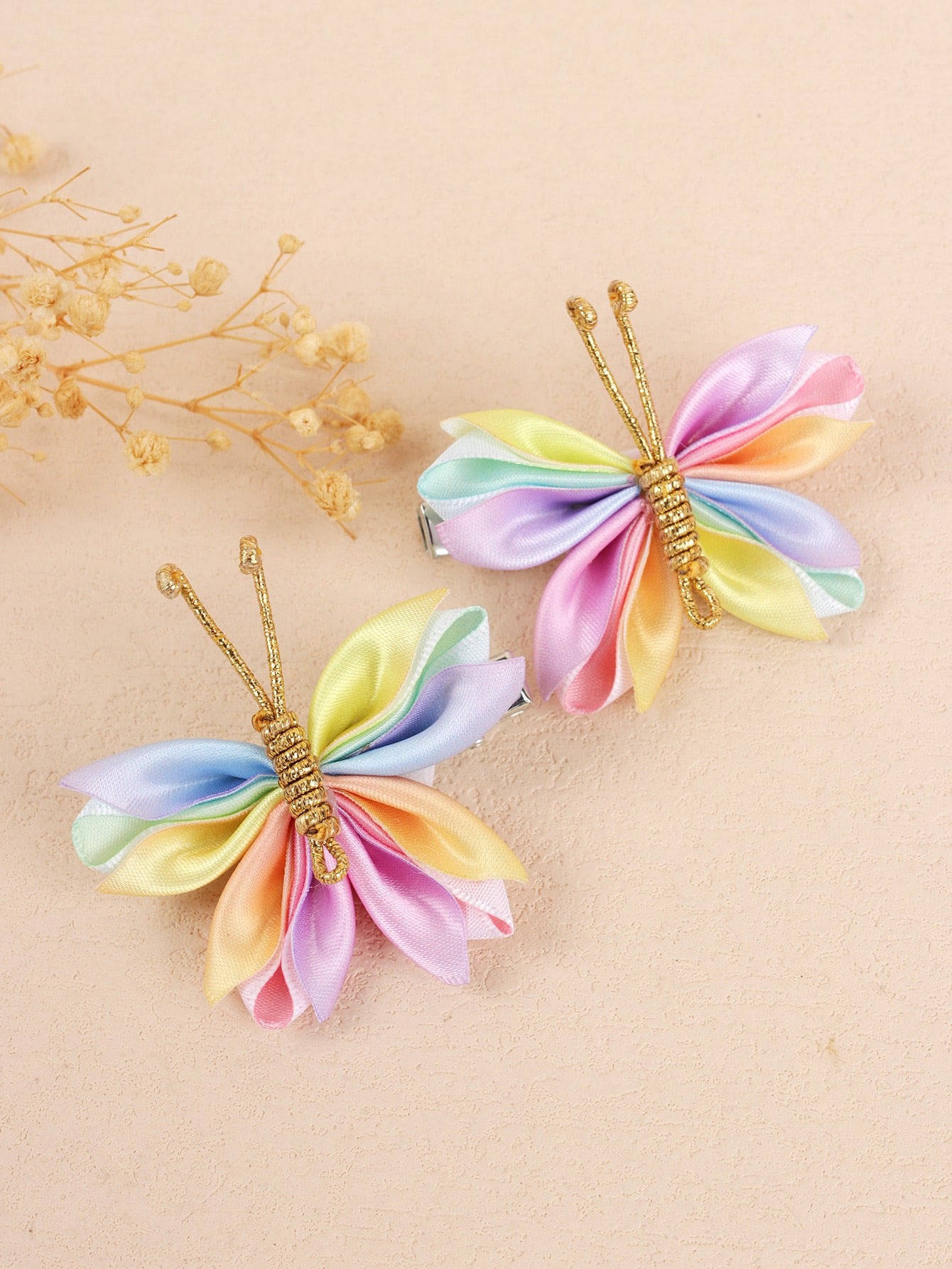 2 Pc Butterfly Hair Clips