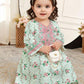Green Floral Baby Girl Jalabiya Dress.