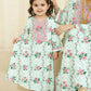Green Floral Baby Girl Jalabiya Dress.