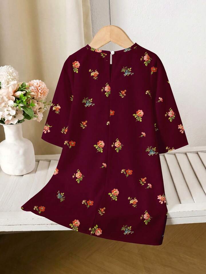 Baby Girls Elegant Vintage Distinctive Dignified Kaftan Maxi.