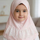 1Pc Dustproof And Windproof Lace Style Headscarf, Suitable For Girls, High Elastic Solid Color Headscarf