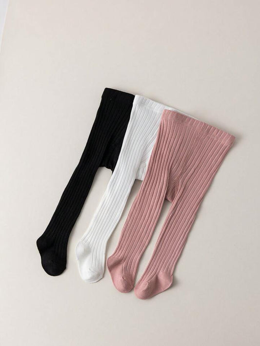 3pcs/Pack Soft, Odor-Resistant, Non-Wrinkle Vertical Stripes Baby Tights