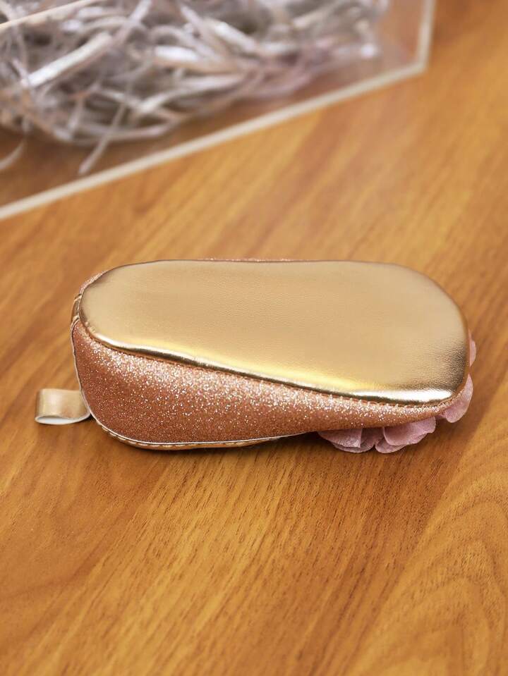 Pink Infant Princess Shoes, Soft Sole First Walking.