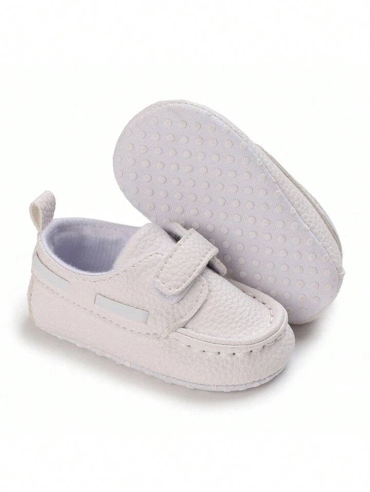 Unisex Pu Leather Soft Bottom Anti-Slip Mary Jane Shoes For Infants, Suitable For All Seasons