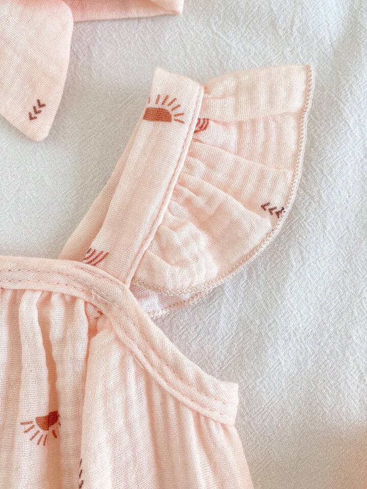 100% Cotton Vintaside Kids Newborn Infant Summer Sleeveless Casual Western-Style Dress.