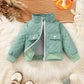 Baby Girl Cute Fluffy Neon Long Sleeve Jacket