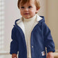 Baby Boy Solid Color Hooded Long Sleeve Jacket Only.