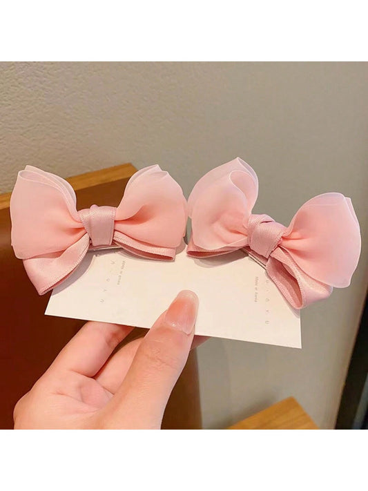 2 Pc Bowknot Hair Clips