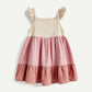 Baby Girl Color-Block Ruffle-Trimmed Sundress With Shoulder Straps.