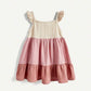 Baby Girl Color-Block Ruffle-Trimmed Sundress With Shoulder Straps.