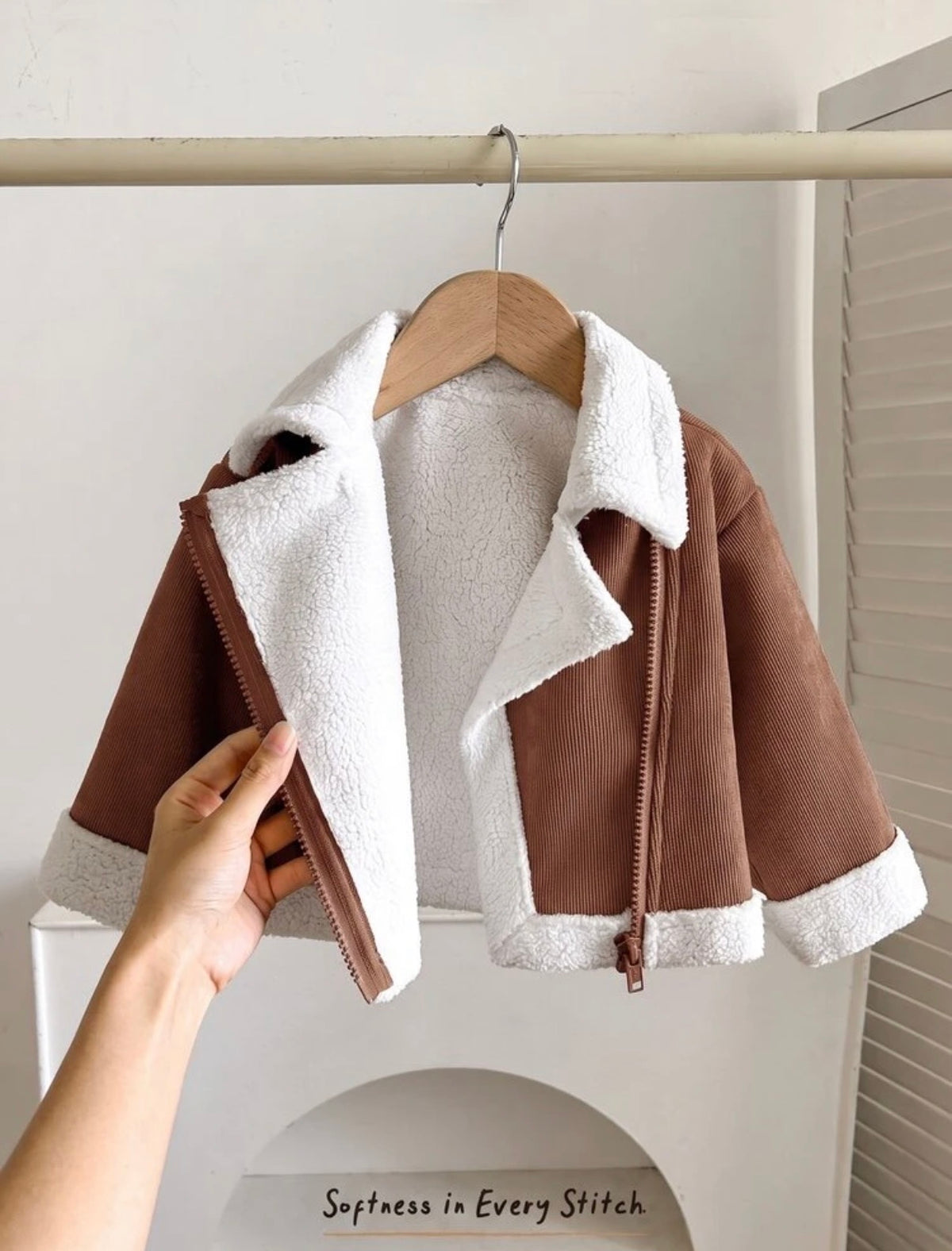 Baby Girl Plush Jacket Coat.