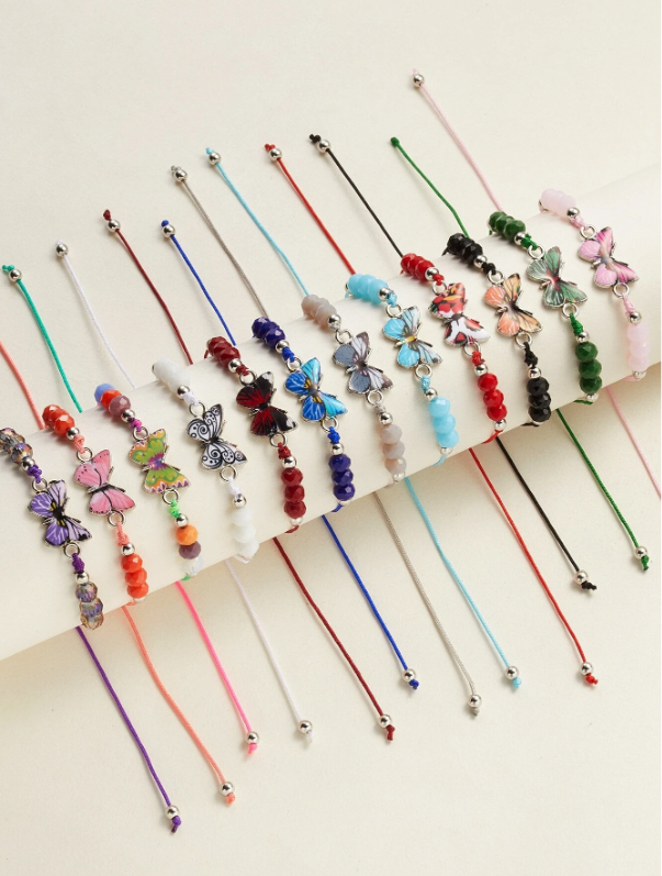 1 Pc Random Butterfly Decor Bracelet