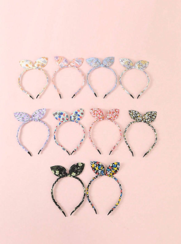 5 pcs Girls Rabbit Ear Decor Headband