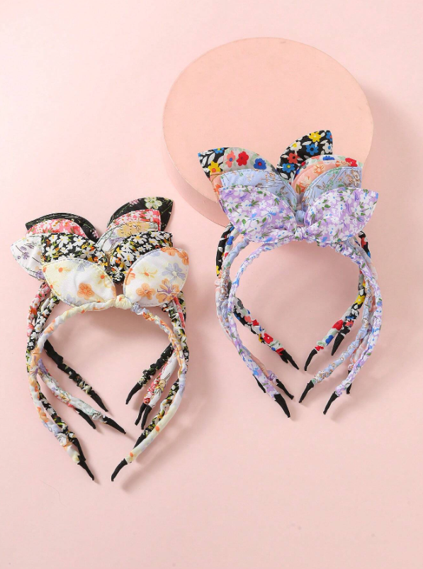 5 pcs Girls Rabbit Ear Decor Headband