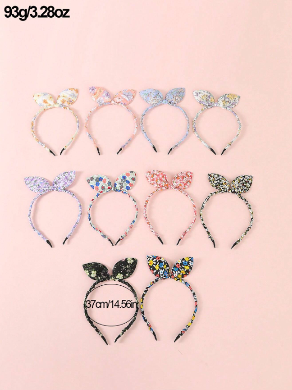 5 pcs Girls Rabbit Ear Decor Headband