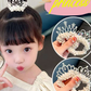 1piece Elegant Faux Pearl Hair Ties with Rhinestone Crown Decoration - Perfect Party and Holiday Gift for Girls