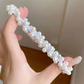 1piece Elegant Faux Pearl Hair Ties with Rhinestone Crown Decoration - Perfect Party and Holiday Gift for Girls