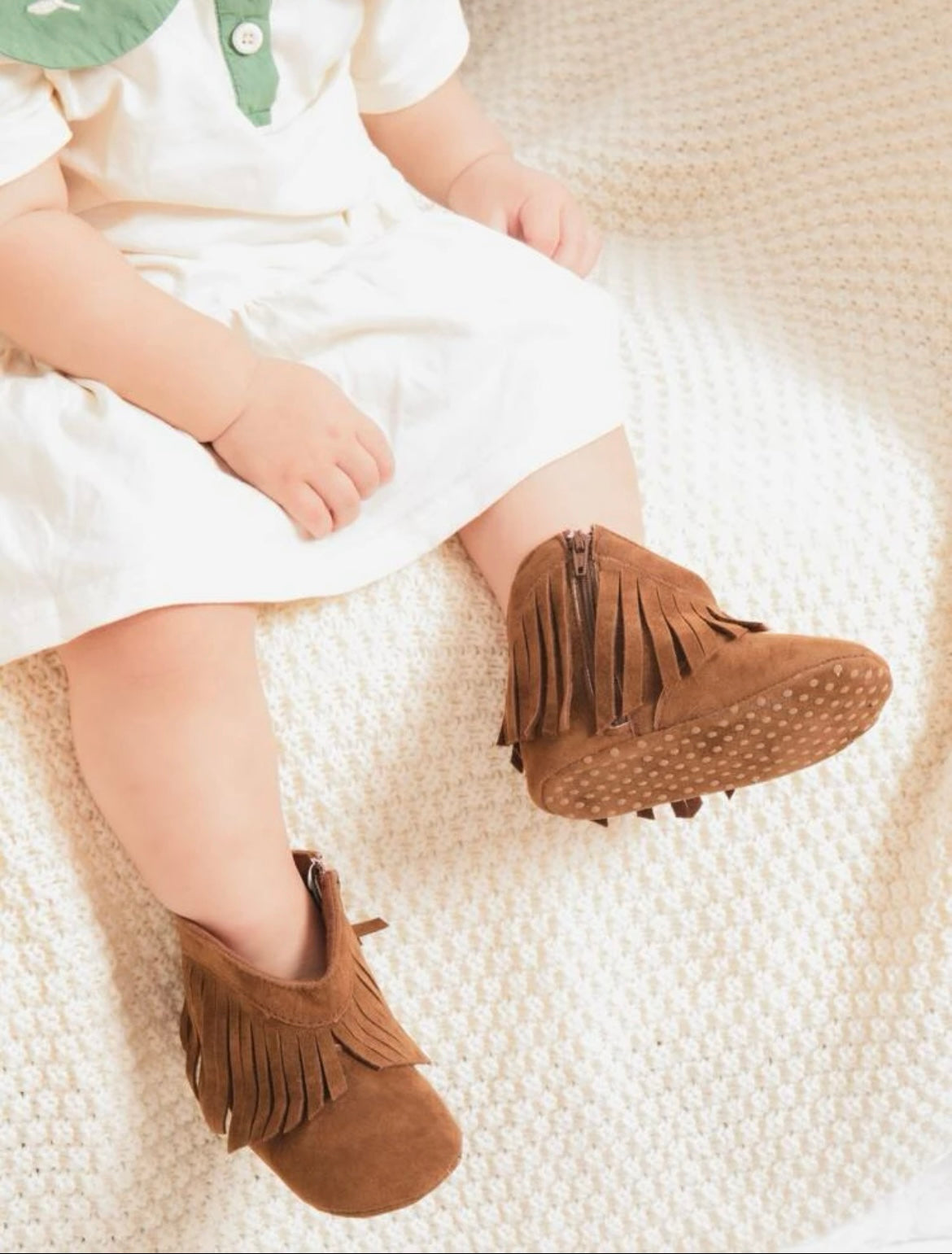 Baby girl fringe discount boots