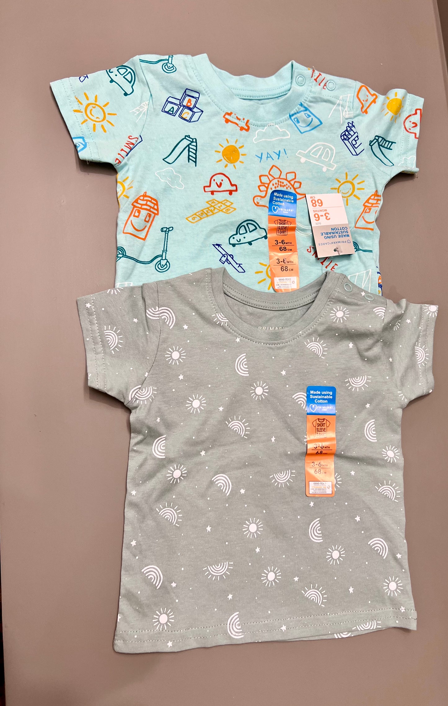 Primark Baby Girl/Boy Two- Shirts Set